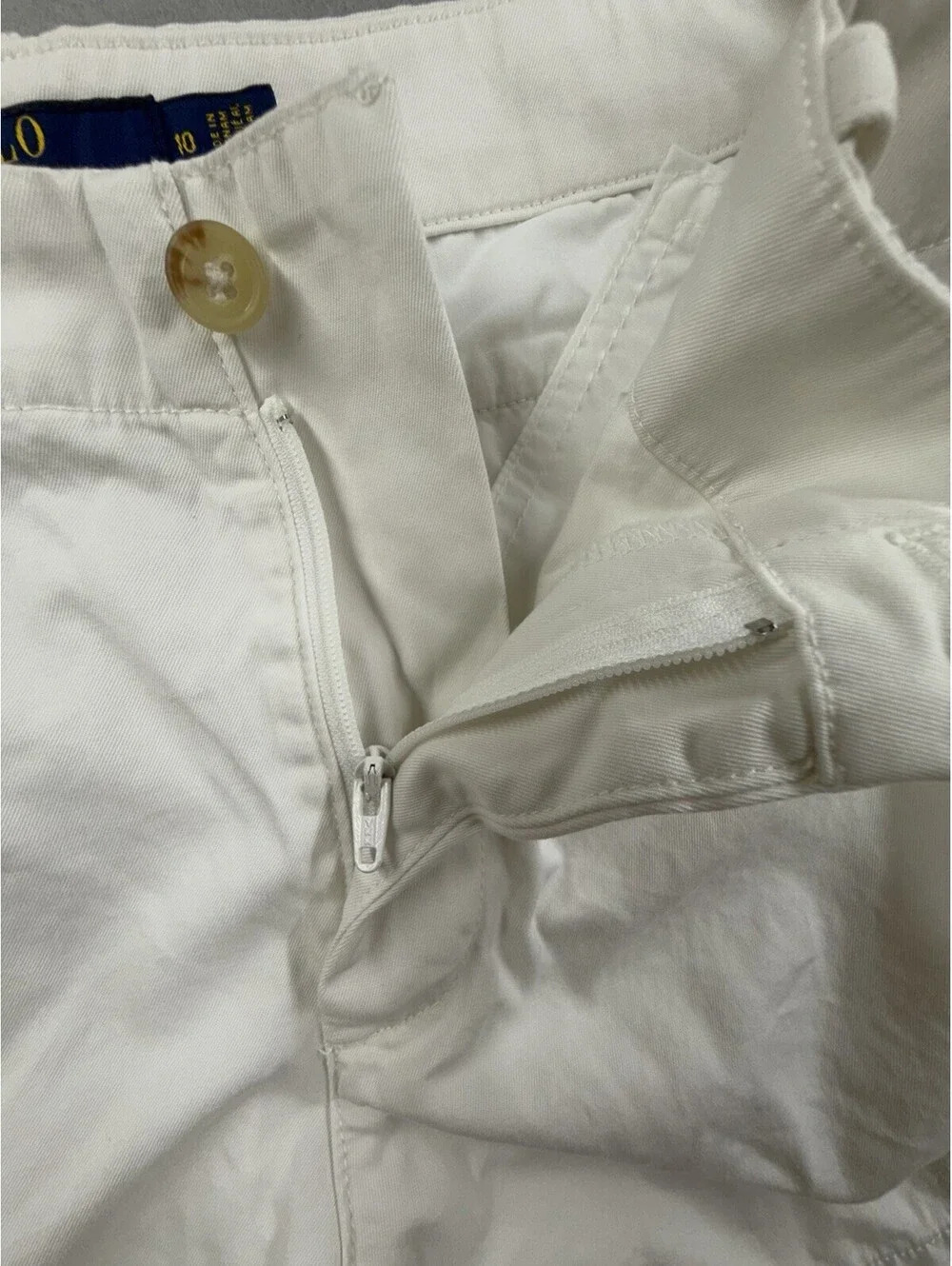 Polo Ralph Lauren White Chino Shorts Women's Size 6 Cotton Twill Preppy Classic